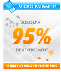 Micropaiement - Jusqu'a 95% de reversement