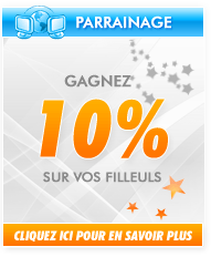 Parrainage - Gagnez 15% sur vos filleuls